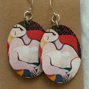⭐️Handmade Picasso Inspired earrings.